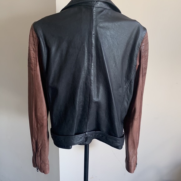 Lucky Brand leather moto jacket large - Picture 5 of 5